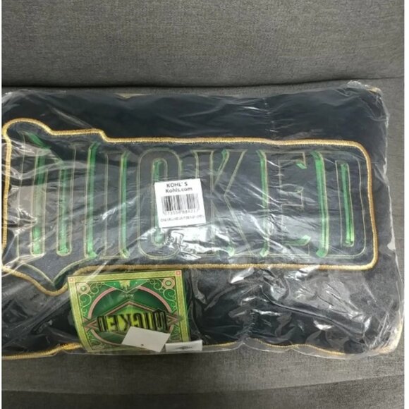 Wicked Pillow Wicked Musical Logo Decorative Throw Pillow Wicked Movie Decor NWT - Picture 4 of 8